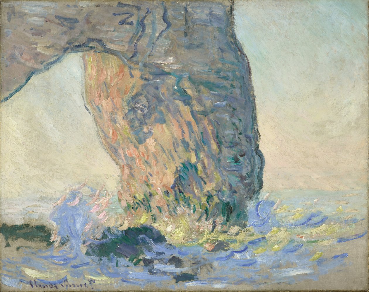 マネポルテの波、1885年頃（キャンバスに油彩）