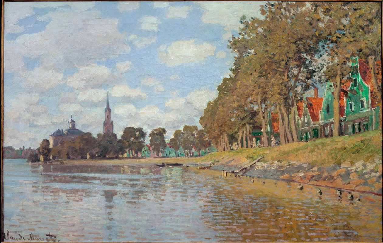クロード・モネ、「The Zaan at Zaandam」、人気作品、状態良好 ザーンダム（オランダ