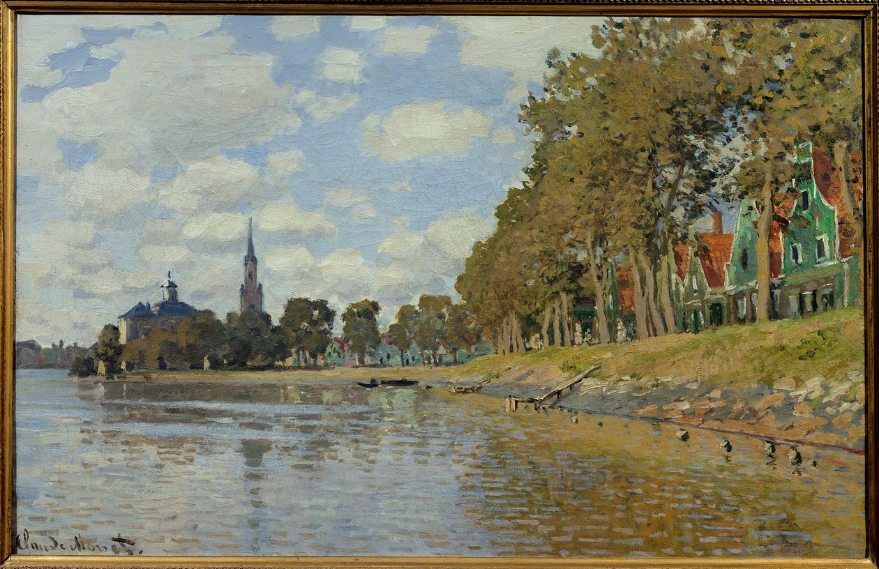ザーンダム1871.(0.48×0.73cm）オランダの風景画。クロード・モネ(1840-1926)による油彩・キャンバス。オルセー美術館。 作： クロード・モネ