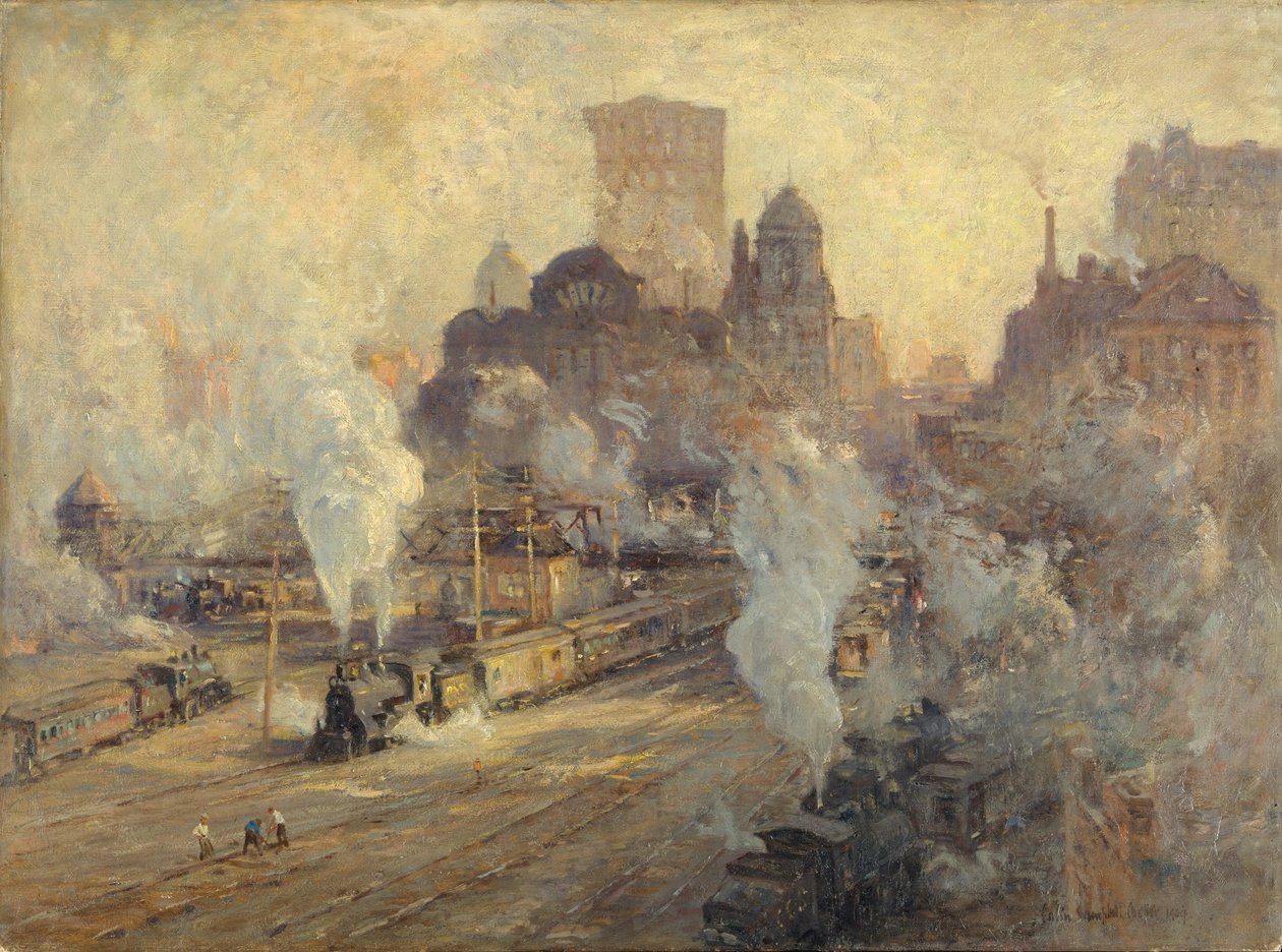 グランドセントラル駅、1909 作： コリン・キャンベル・クーパー
