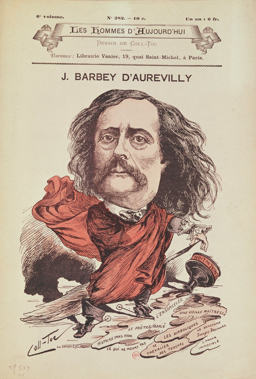 ジュール・バルビー・オービリー（1808-89）、「Les Hommes d&39;Aujourd&39;hui」の表紙 作： コル・トック