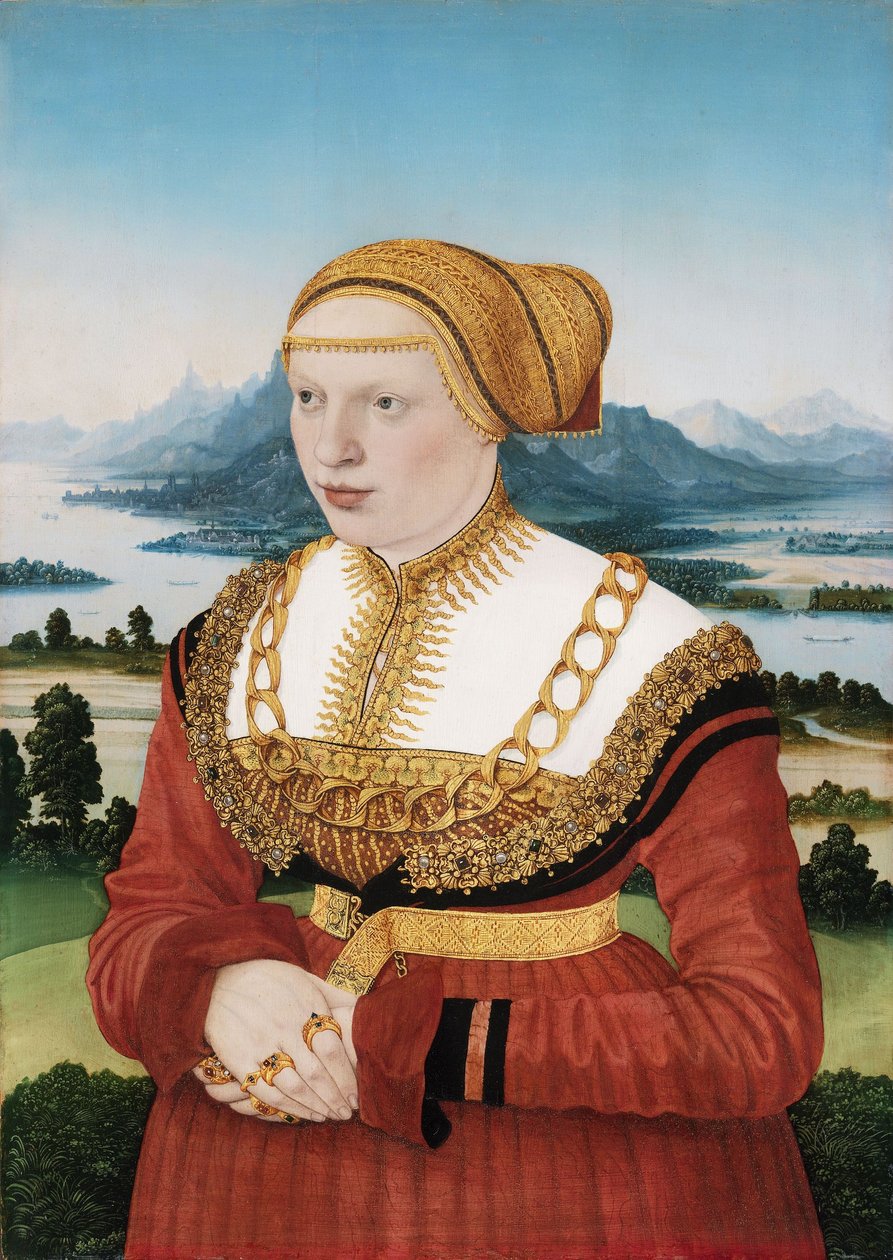 カタリーナ・クノブラウフ（1513-1542）の肖像 作： コンラッド・フェイバー・フォン・クロイツナッハ