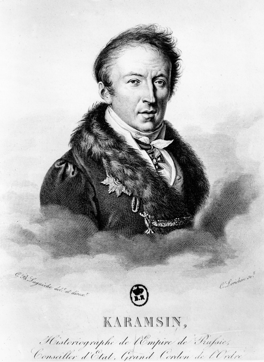 ニコライ・ミハイロビッチ・カラムジンの肖像（1766-1826） 作： ルイ・アントワーヌ・コンスタンタン