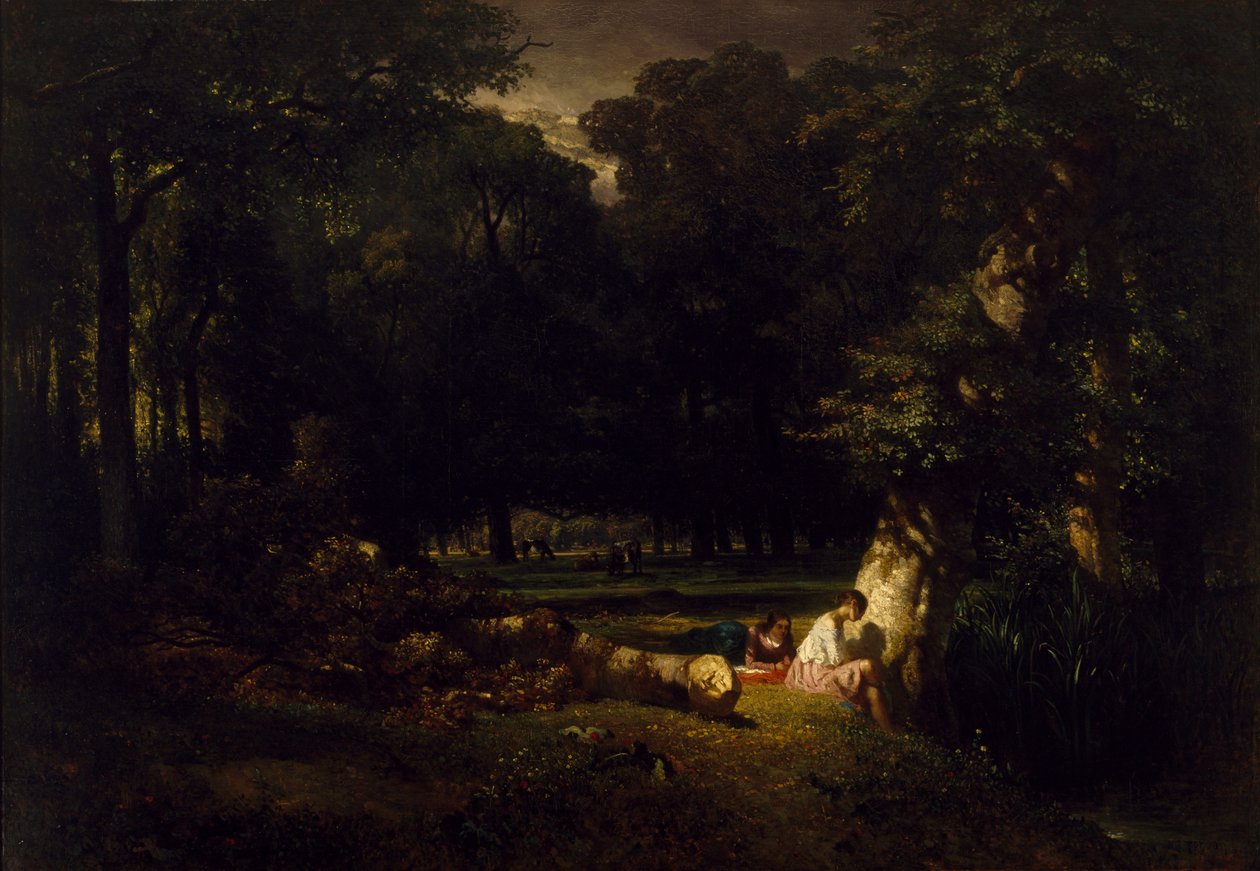 The Bathers（Clearing in the Forest）、1842 作： コンスタントエミールトロヨン