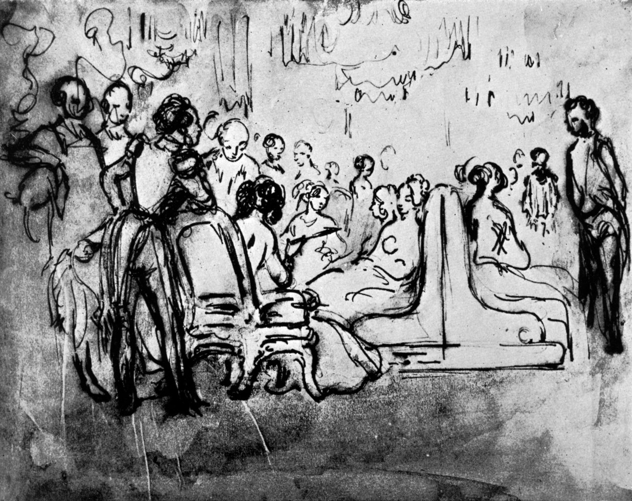 サロン、19世紀、1930年。 作： コンスタンタン・ガイズ
