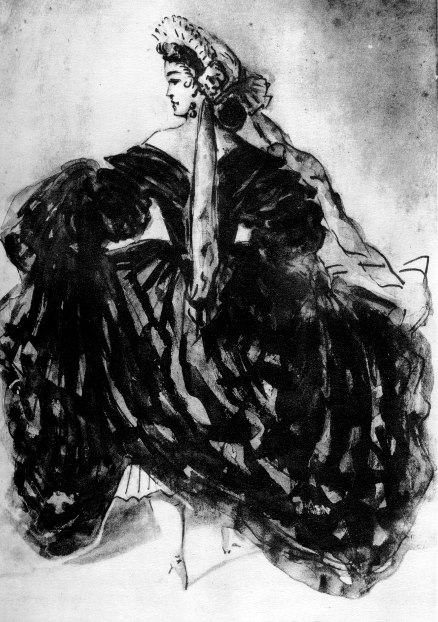 女性の研究、19世紀、1930年。 作： コンスタンタン・ガイズ