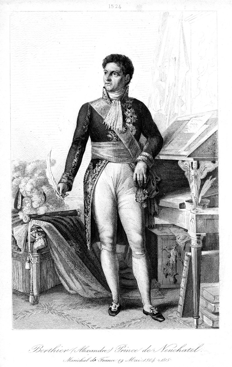 ルイアレクサンドルベルティエ1753-1815、フランス元帥、1839年。 作： コンテナウ