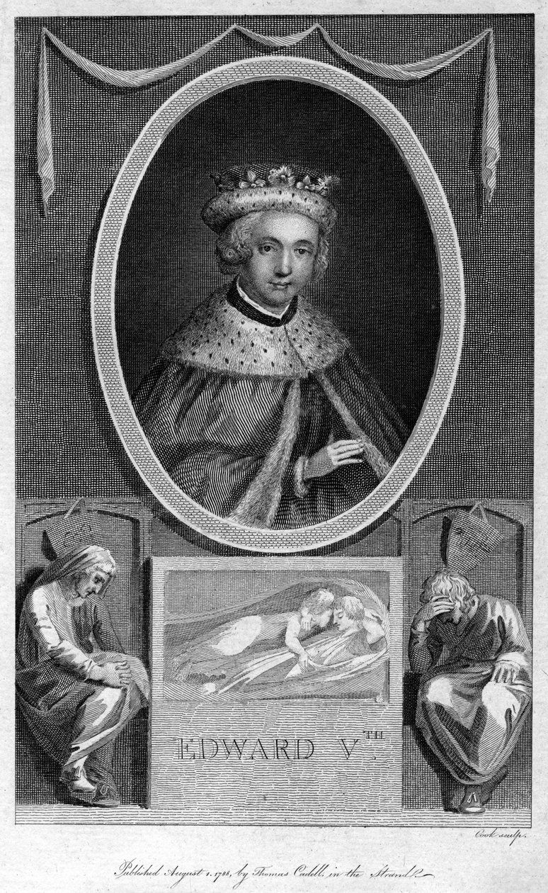 イギリスのエドワード5世王、1788年。 作： クック