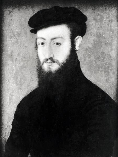 紳士の肖像 作： Corneille de Lyon attr。リヨンのコルネイユへに