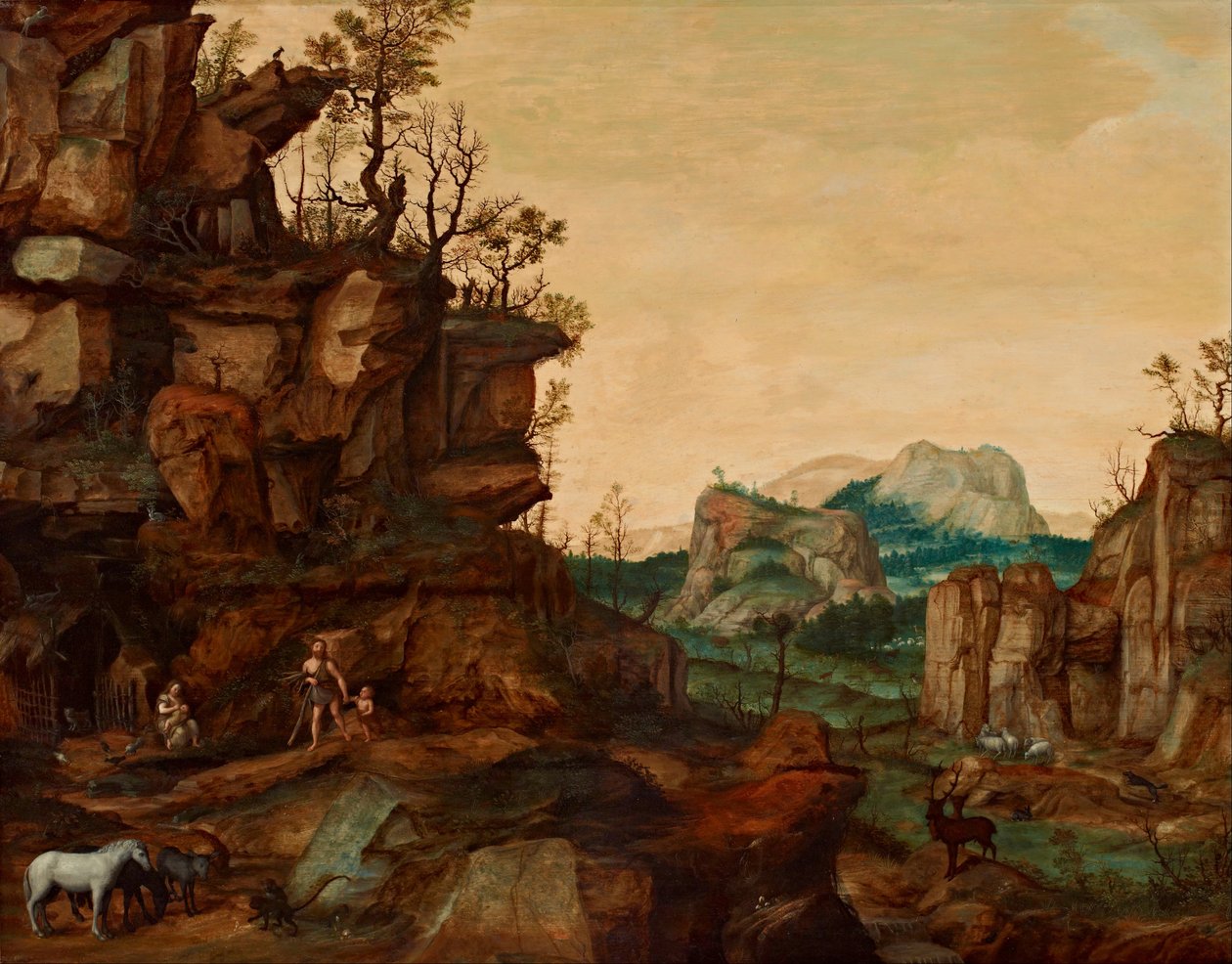 アダムとイブのいる風景 作： コルネリス・ファン・ダレム
