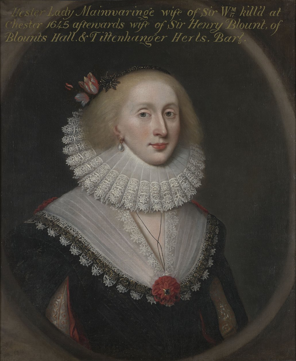 レディス・メインワーリング、後にレディー・ブラウント（旧ワセ）の肖像（1620〜1678年頃） 作： コルネリス・ヤンセン・ファン・セウレン