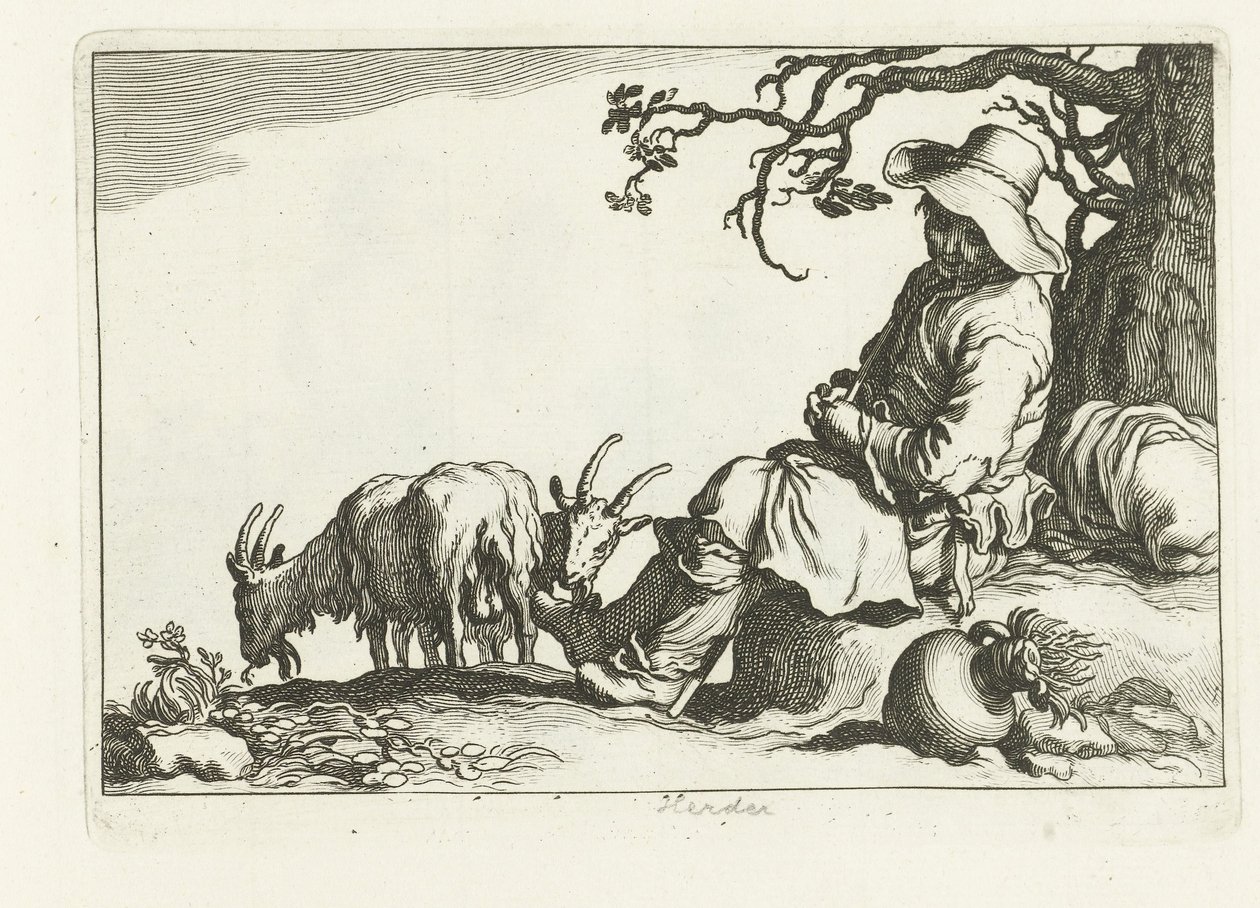 ヤギ飼い Cornelis と Frederik Bloemaert によるさまざまなシリーズからの 16 枚の版画 (シリーズ タイトル) 作： コルネリス・ブルーマート（II）