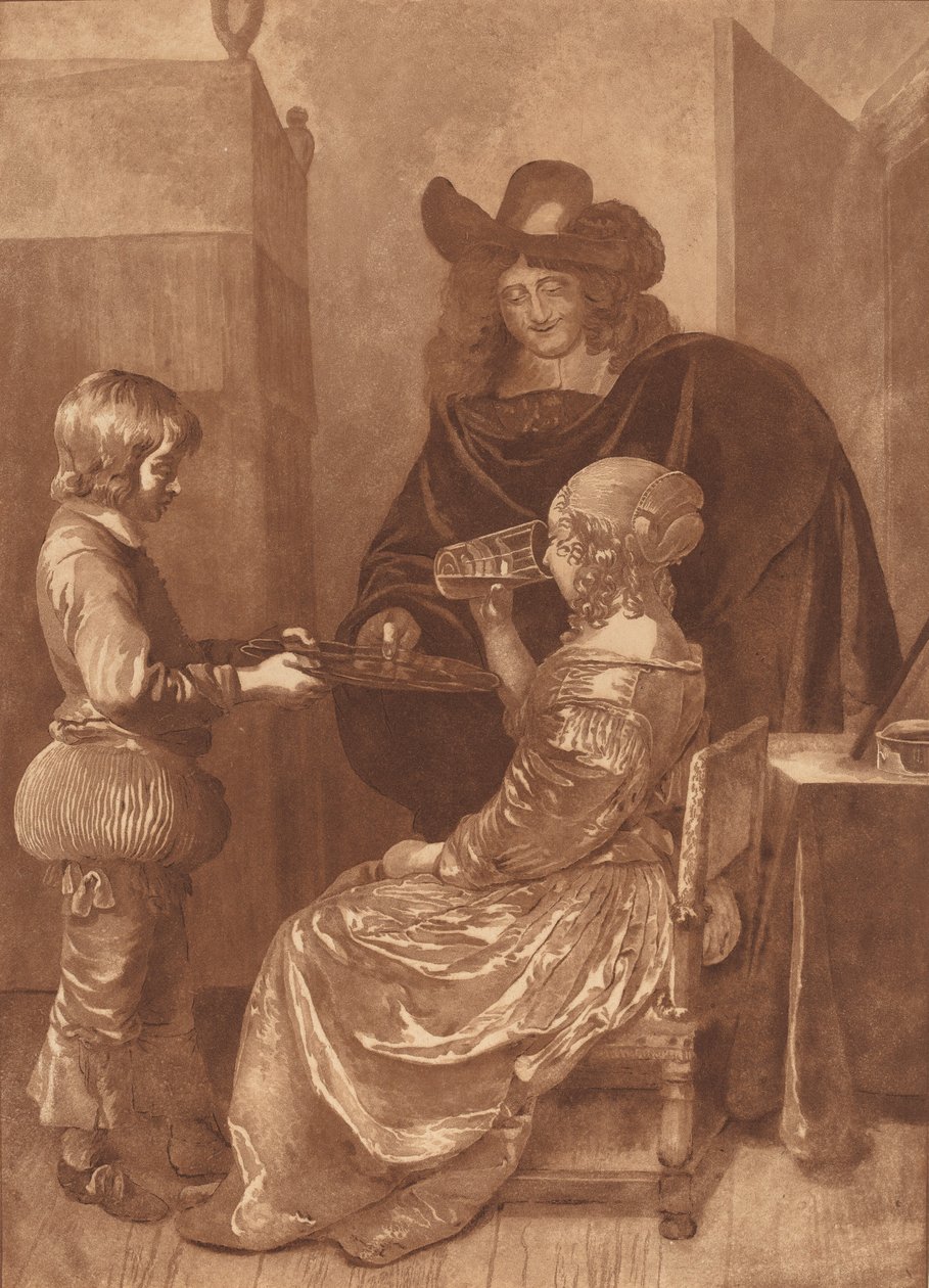 1779 年、1781 年に公開されたページを持つキャバリアとレディ。 作： Cornelis Brouwer