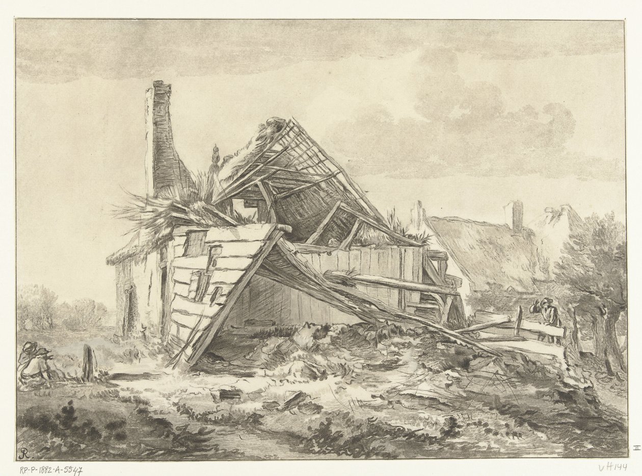 荒廃した農家 作： Cornelis Brouwer