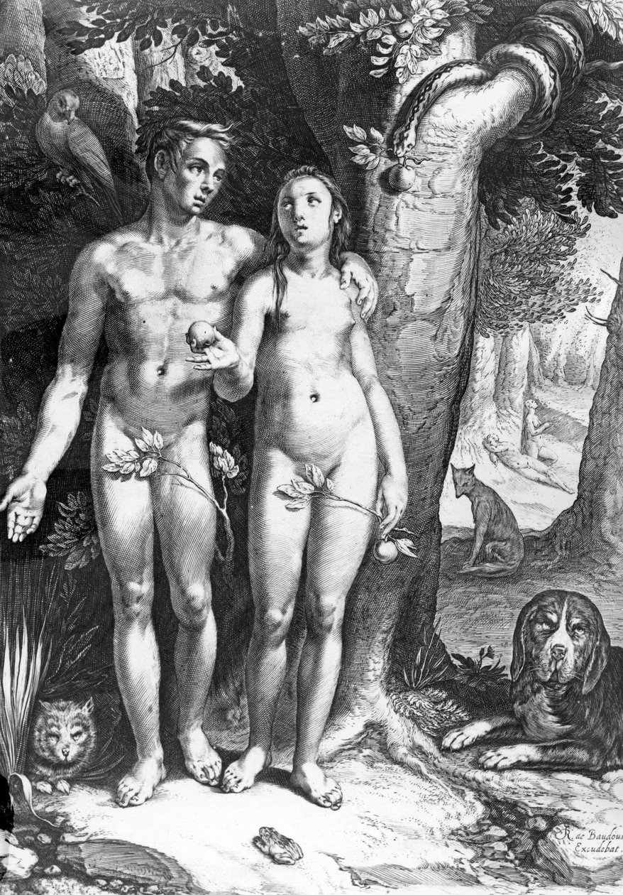 Jan Saenredam、c.1605によって刻まれた人の誘惑 作： コルネリスコルネリスヴァンハールレム