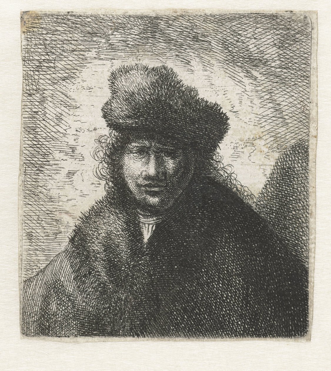 スラントファーキャップの自画像：バスト 作： Cornelis Dankerts（I）（おそらく）