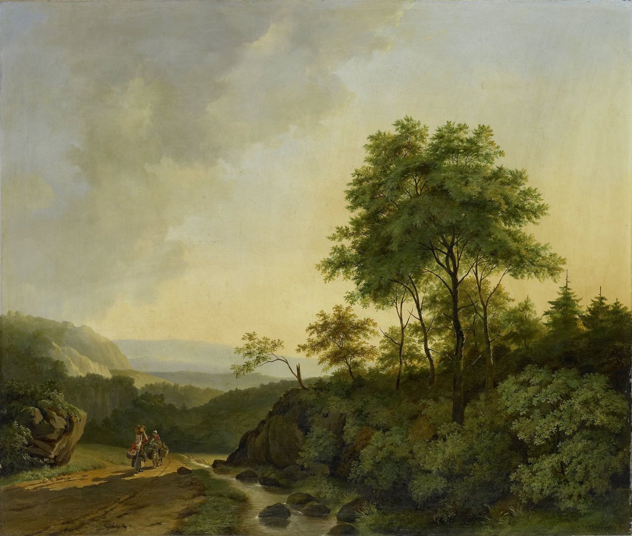 ハルツ山脈の眺め 作： Cornelis Francois Roos