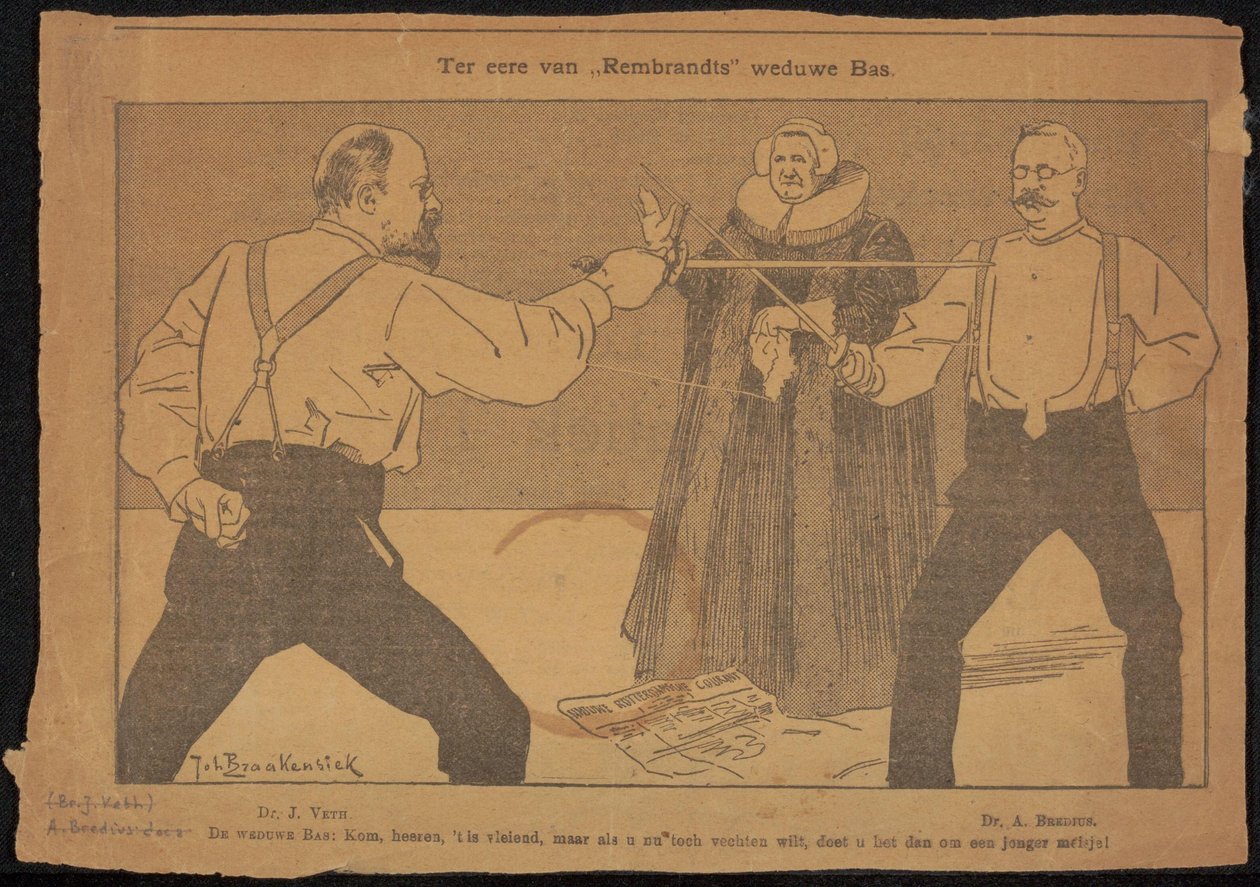 Jan Veth アーカイブからの新聞の切り抜き 作： Cornelis Gerardus't Hooft