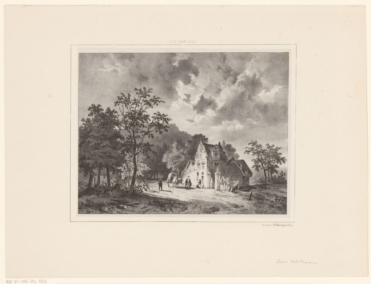 風景の中の家 作： Cornelis Gerrit Verburgh