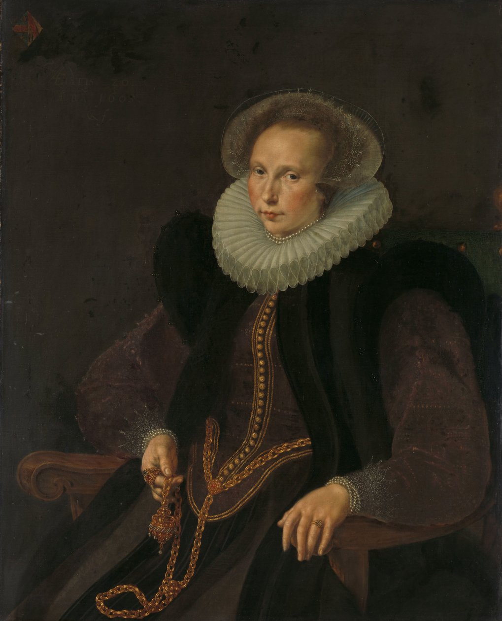Griete Jacobsdr van Rhijn (1585-1652)、Jacob Cornelisz Banjaert の妻、van Neck と呼ばれる 作： コルネリス・ケテル