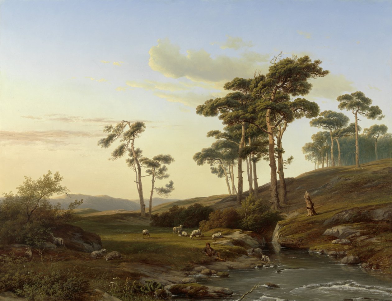 羊飼いとの夜の気分 作： Cornelis Lieste（アーティストによる署名）