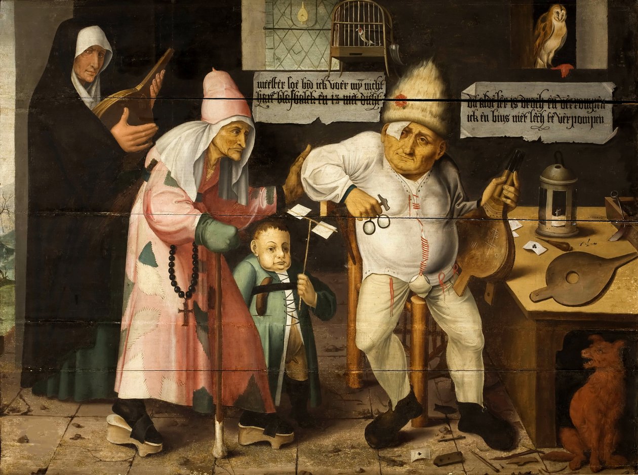 ヒエロニムス・ボスにちなんだふいごの修繕、c. 1550年。 作： コルネリス・マッシーズ