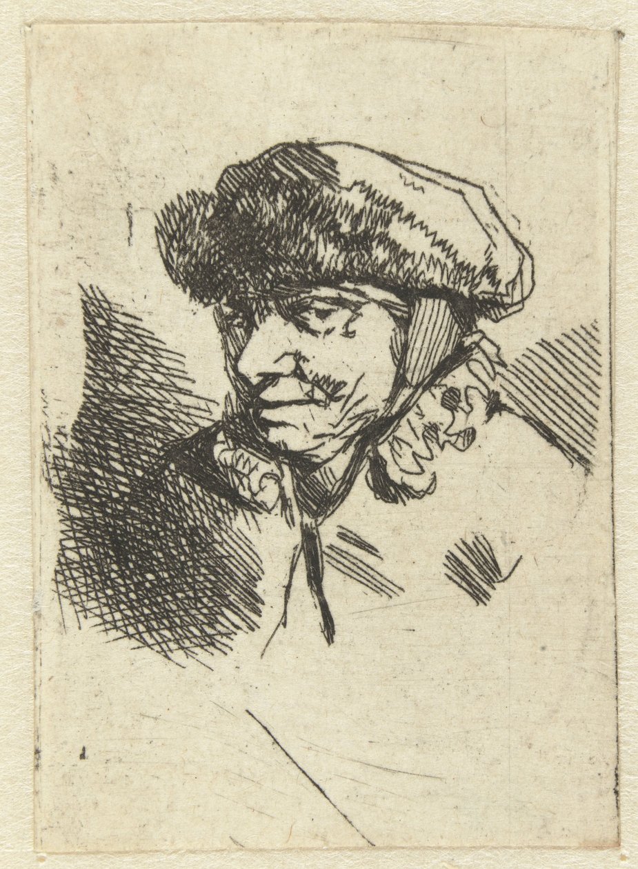 毛皮の帽子をかぶった老婆 作： Cornelis Pieterszベガ