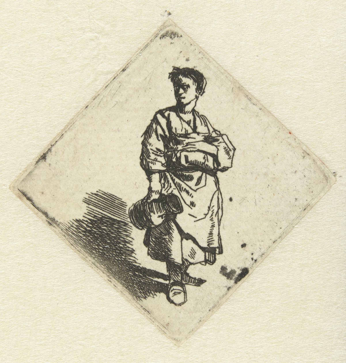 右手に水差しを持って立っている女性 作： Cornelis Pieterszベガ