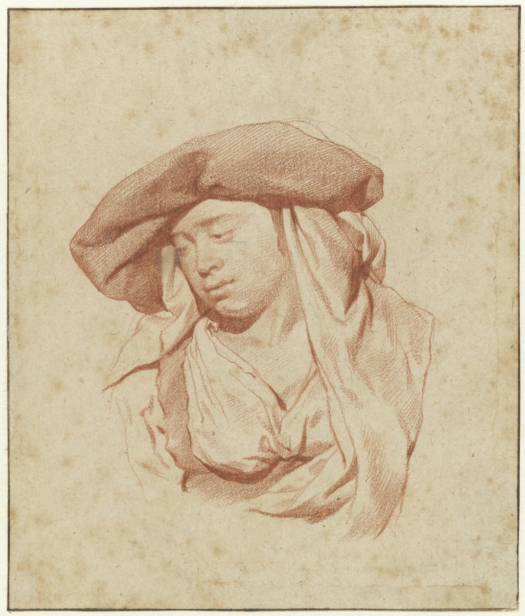 女性の習作 バストの長さ 少し左向きで下を向いている 作： Cornelis Pieterszベガ