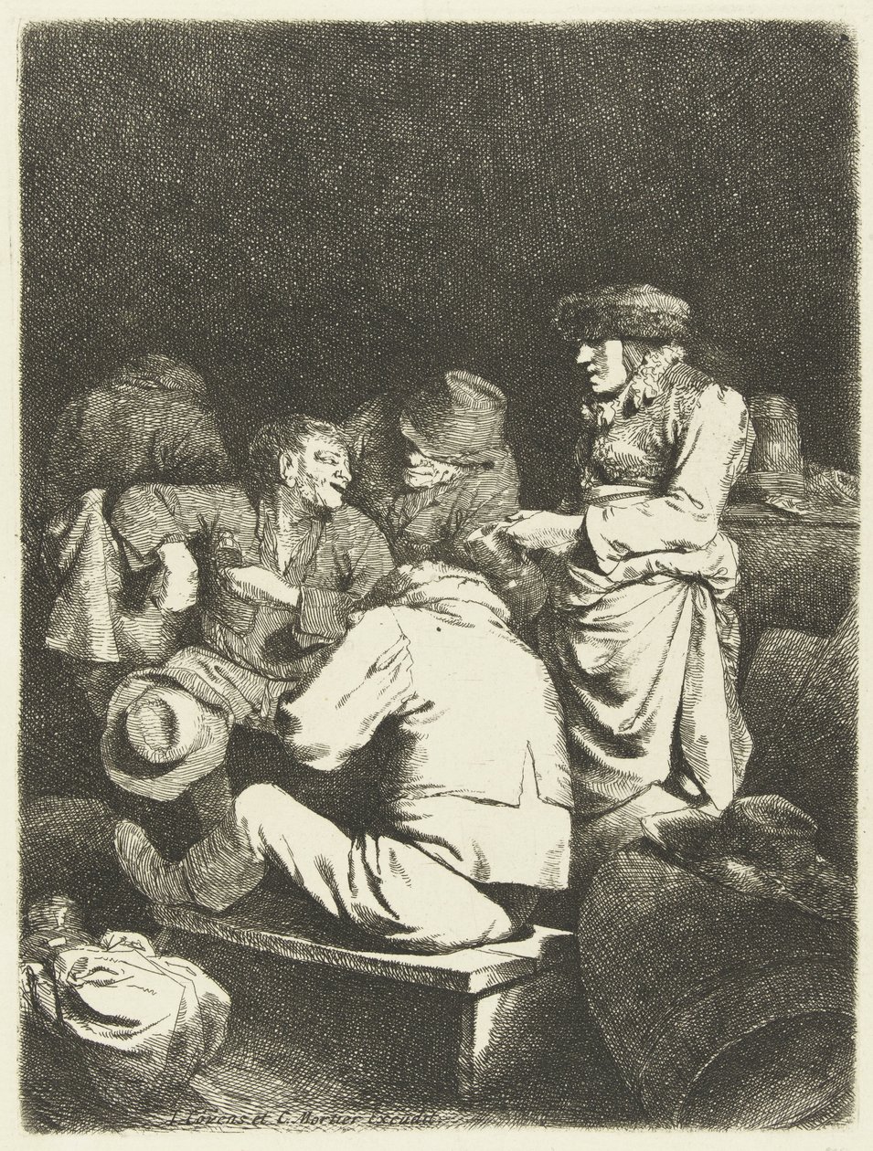 旅館の女将さんと会社さん 作： Cornelis Pieterszベガ