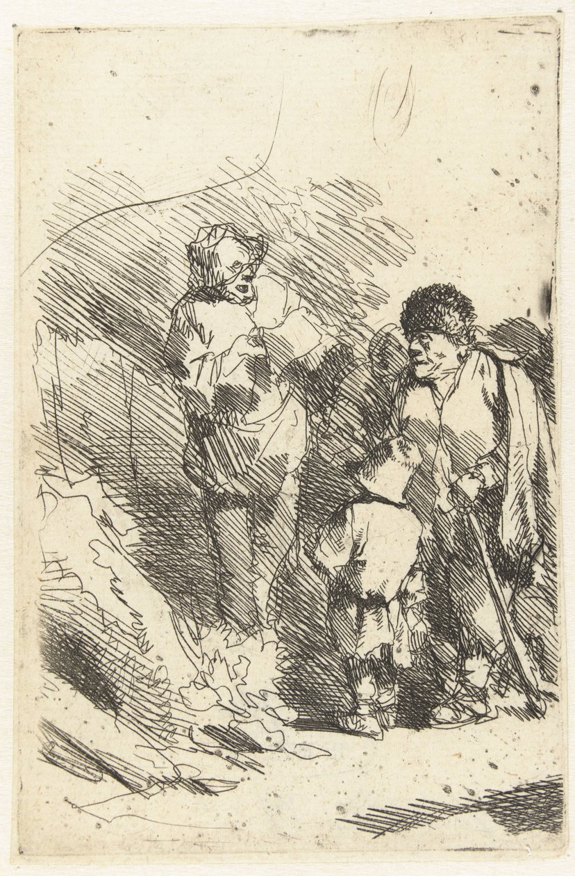歌う男と子供と男を含む聴衆 作： Cornelis Pieterszベガ