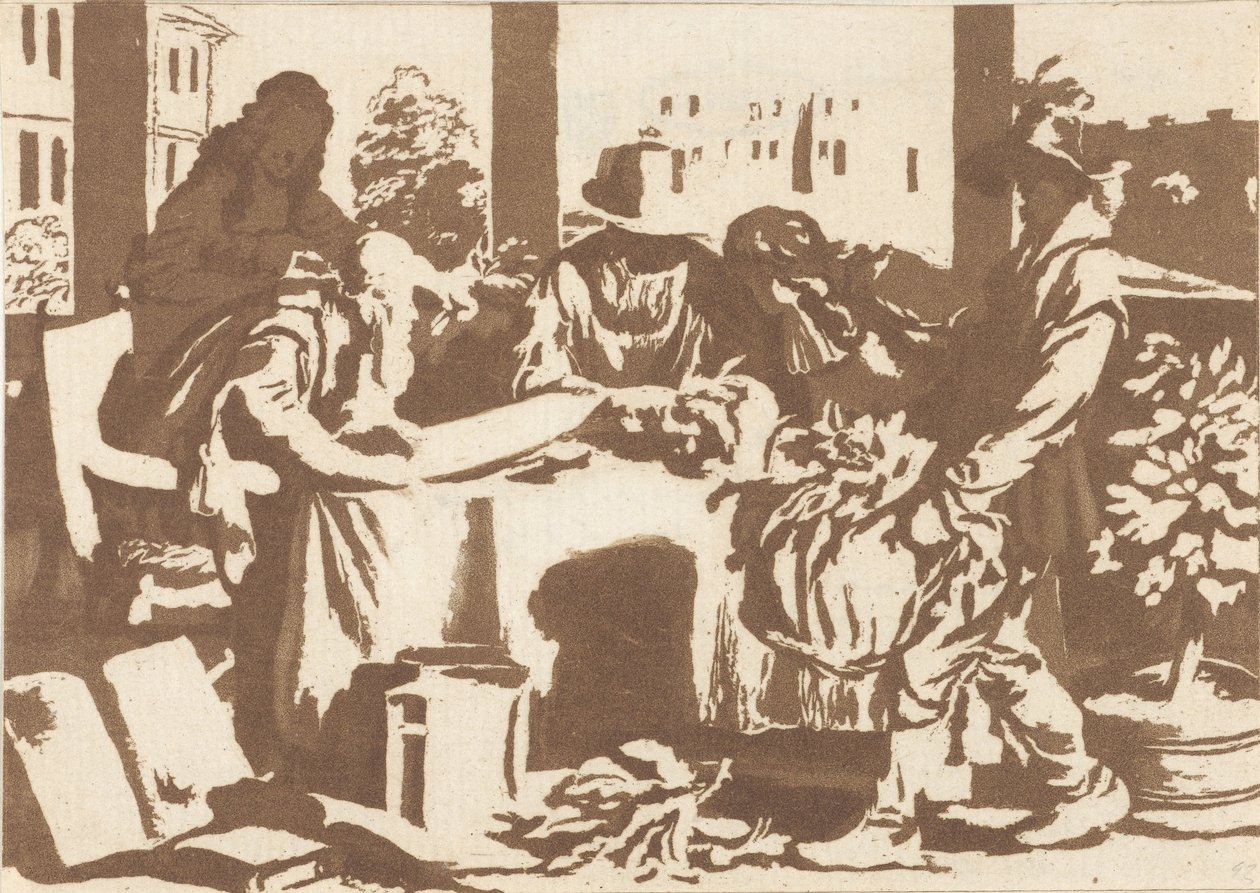 植物学者 作： Cornelis Ploos van Amstel（アーティストによる署名）