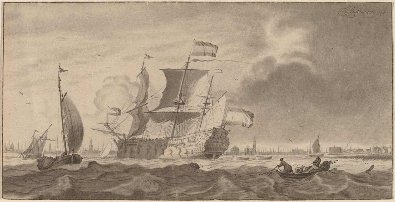 Yの軍艦 作： Cornelis Ploos vanAmstelとBernhardSchreuder、LudolfBackhuysenの後