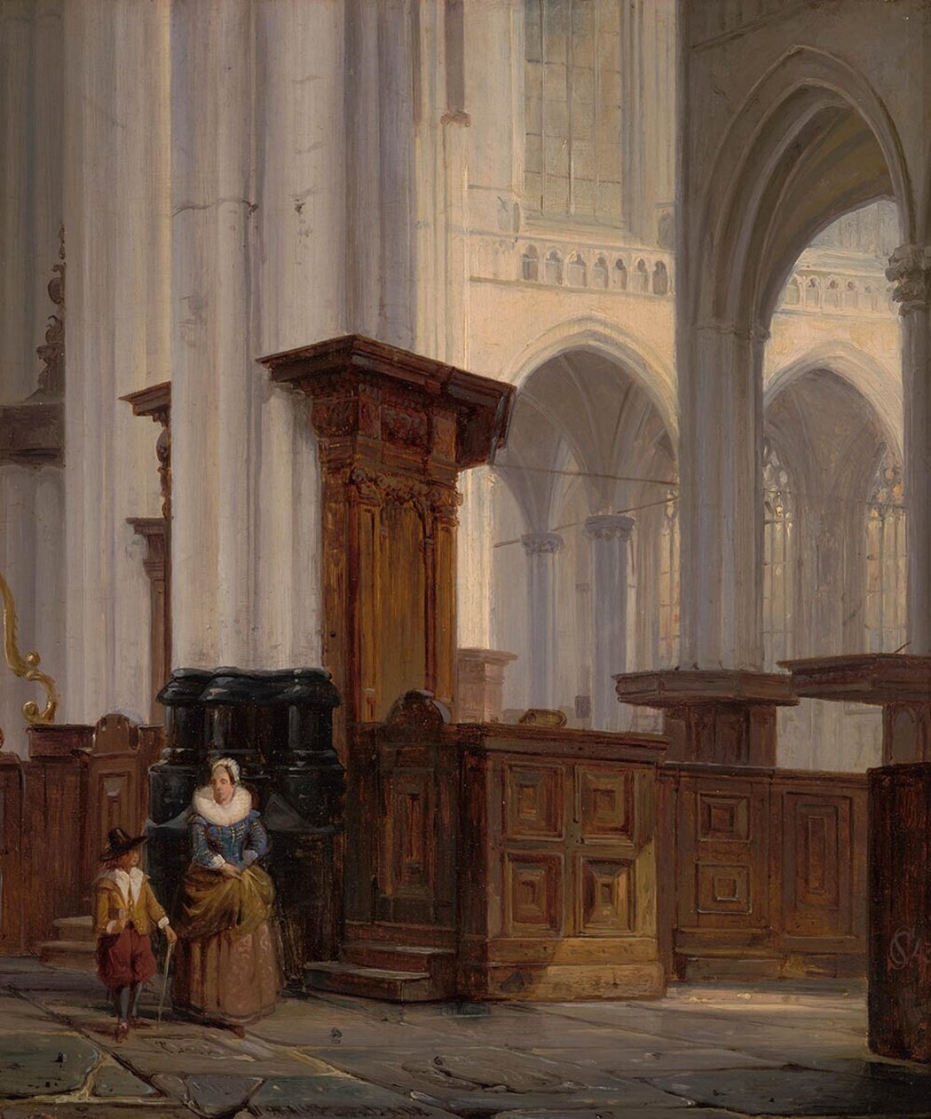 オランダ語: ゴシック教会内部 ゴシック教会内部 作： Cornelis Springer