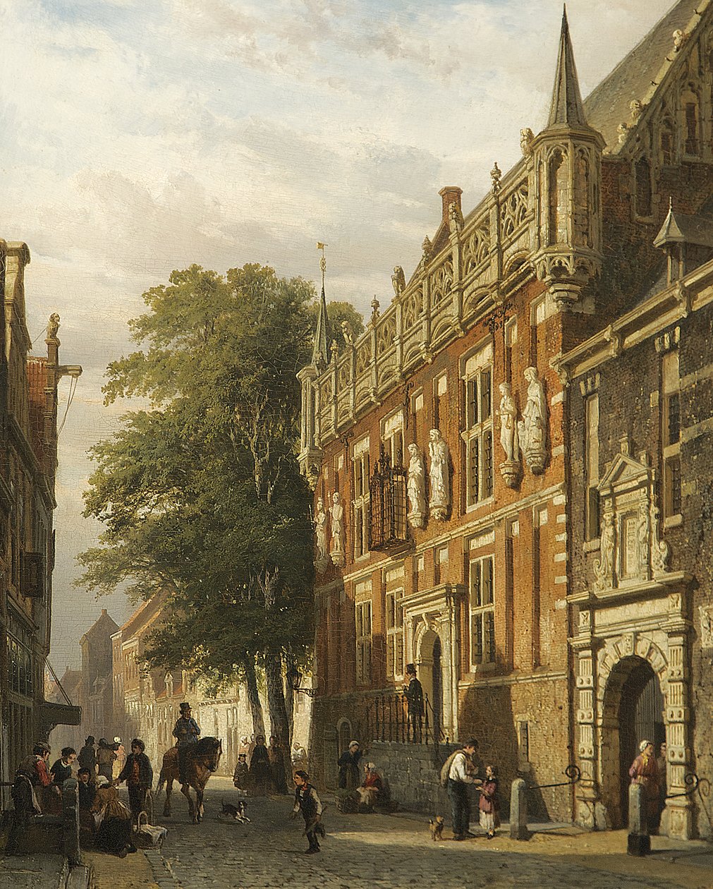 カンペン市庁舎、オランダ、1862 作： Cornelis Springer