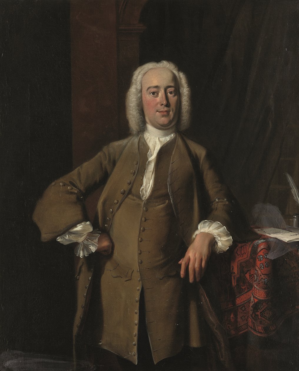 伝統的に Philips Zweerts (1704-1774) として識別される紳士の肖像 作： コルネリストルート