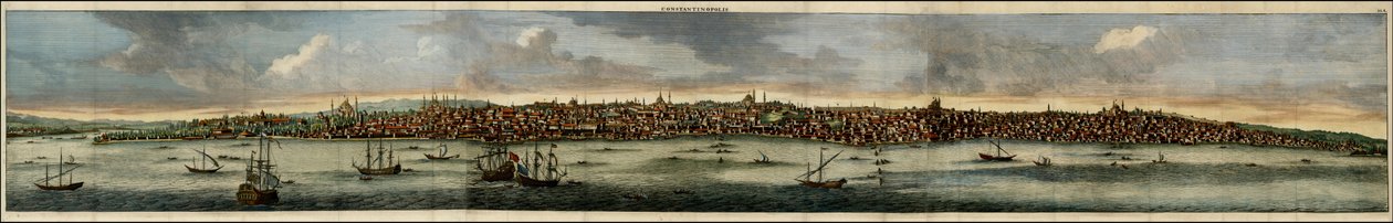 1698年、コルネリス・デ・ブルインによるコンスタンチノープルの彩色図 作： Cornelis de Bruijn
