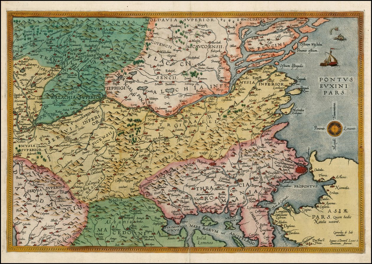 1593年東バルカン半島地図 作： コルネリス・デ・ジョード