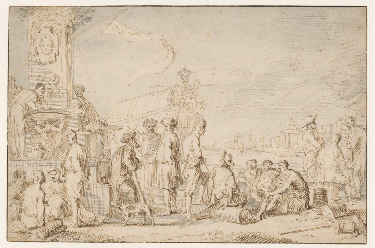 東海港 作： Cornelis de Wael