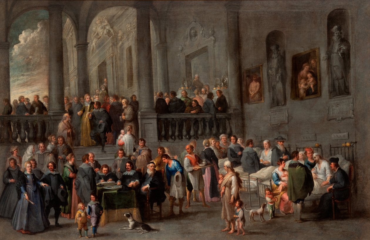 病人を見舞う 作： Cornelis de Wael