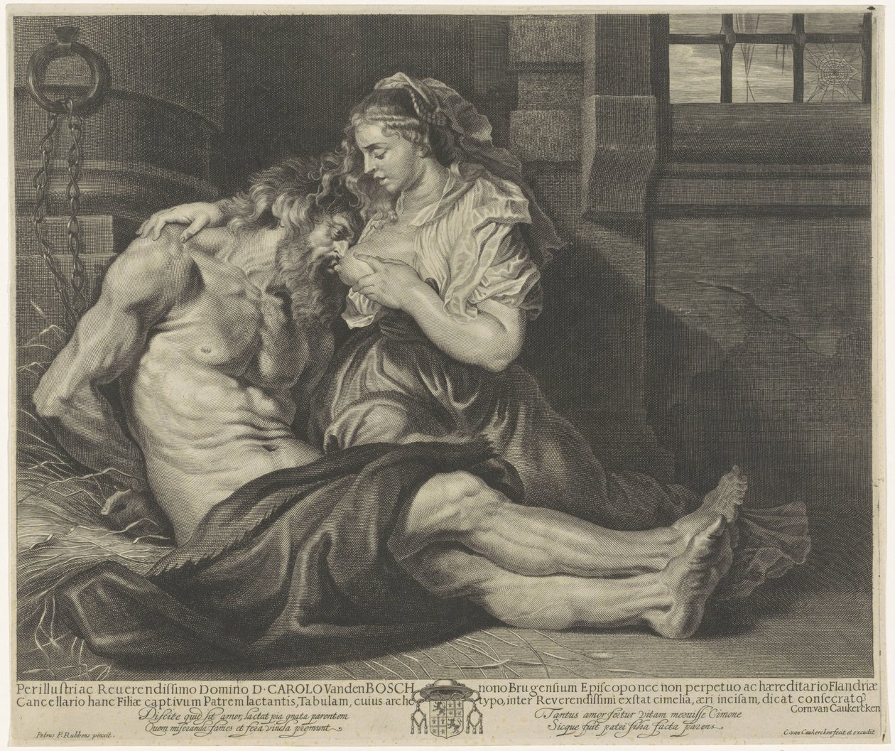 ペロのシモン (ローマのカリタス) 作： Cornelis van Caukercken