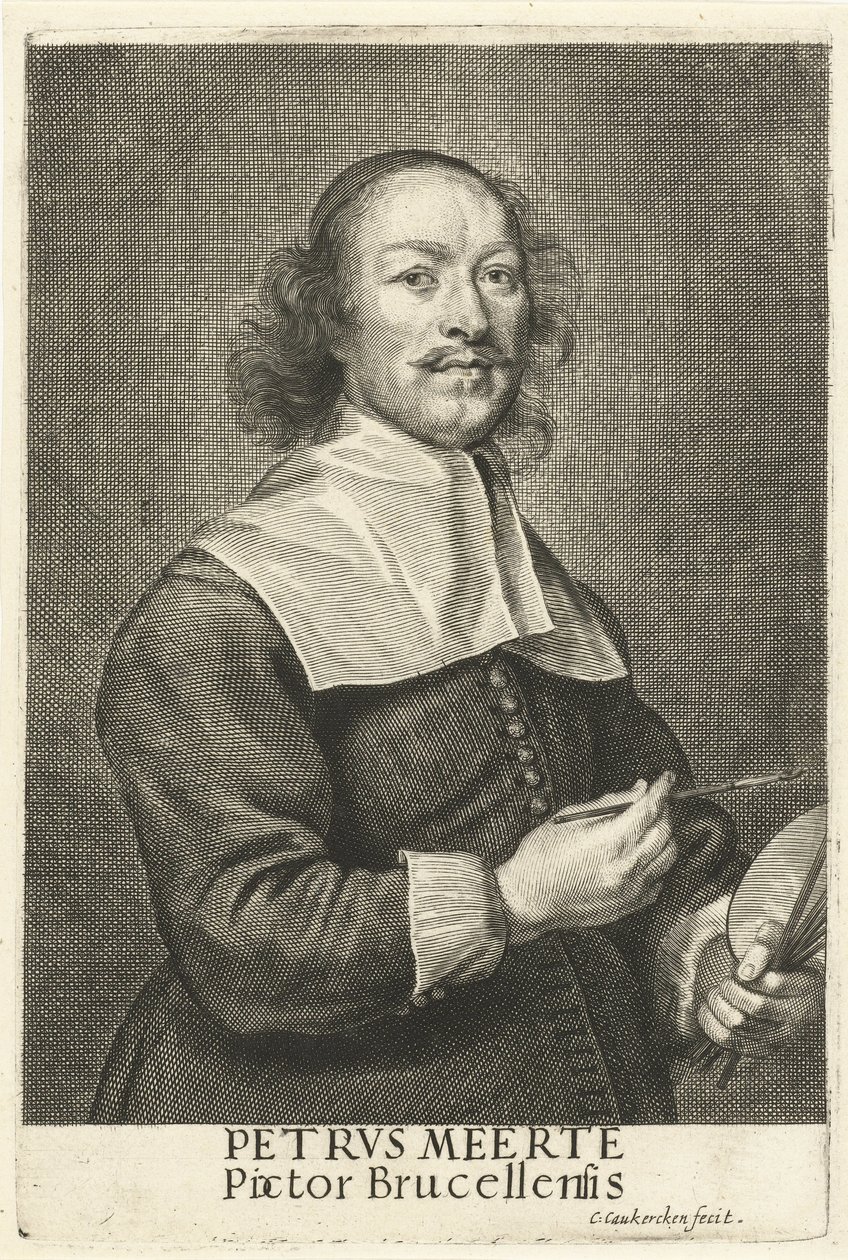 画家ペトルス・メールテの肖像 作： Cornelis van Caukercken