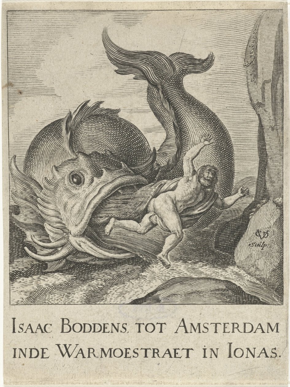 クジラに吐き出されたジョナス 作： Cornelis van Dalen（I）