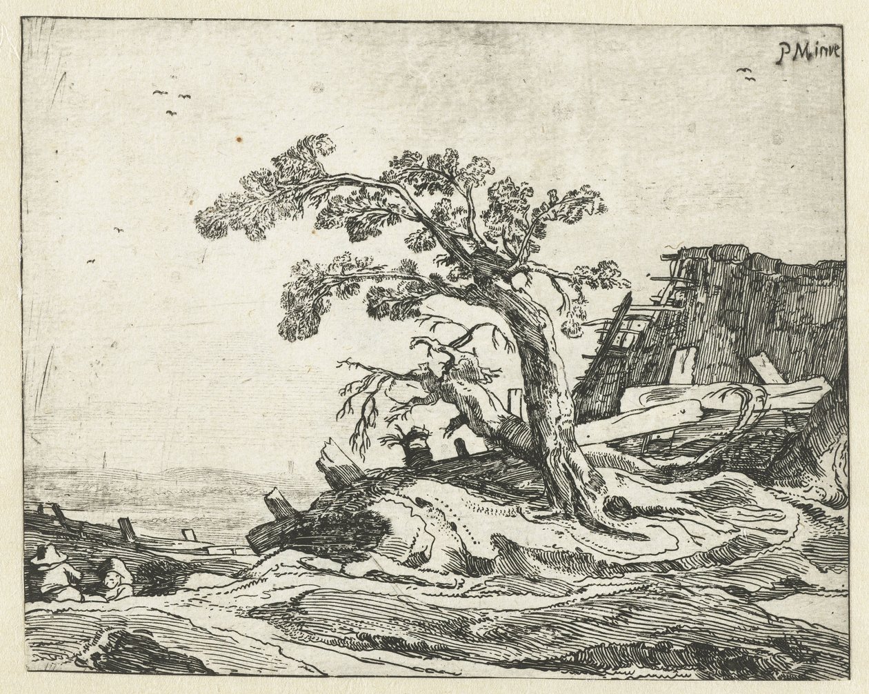 木のある風景 四景（連載タイトル） 作： Cornelis van Kittensteyn（帰属）