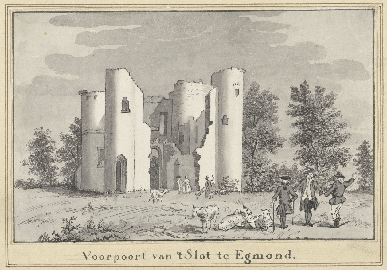 エグモンドの城跡 作： Cornelis van Noorde（帰属）