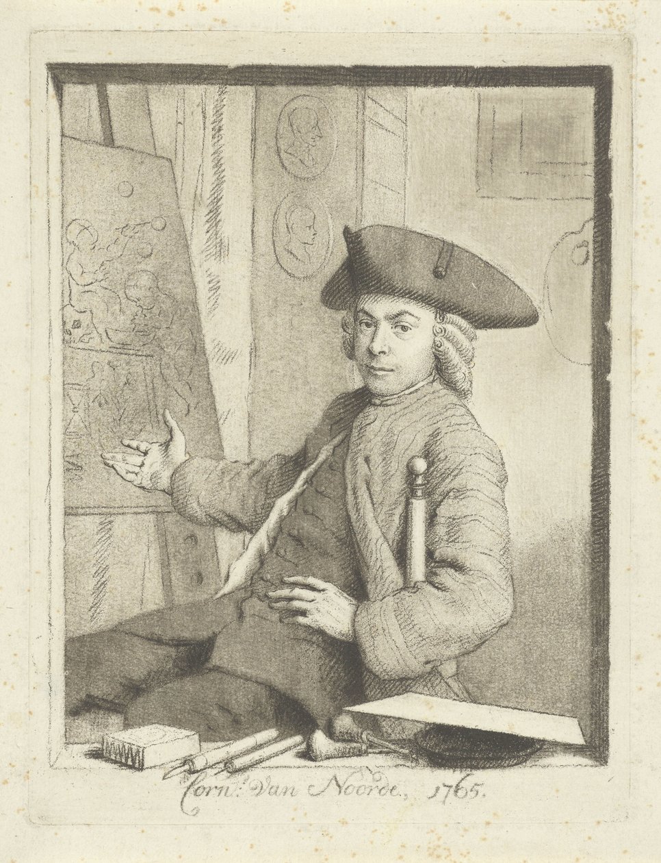 Cornelis van Noordeの自画像 作： コルネリス・ファン・ノールデ