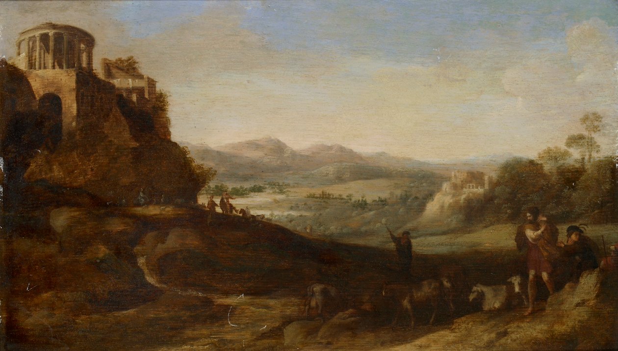 カンパーニャの羊飼い、1620-1667 作： コルネリス・ファン・ポエレンブルク
