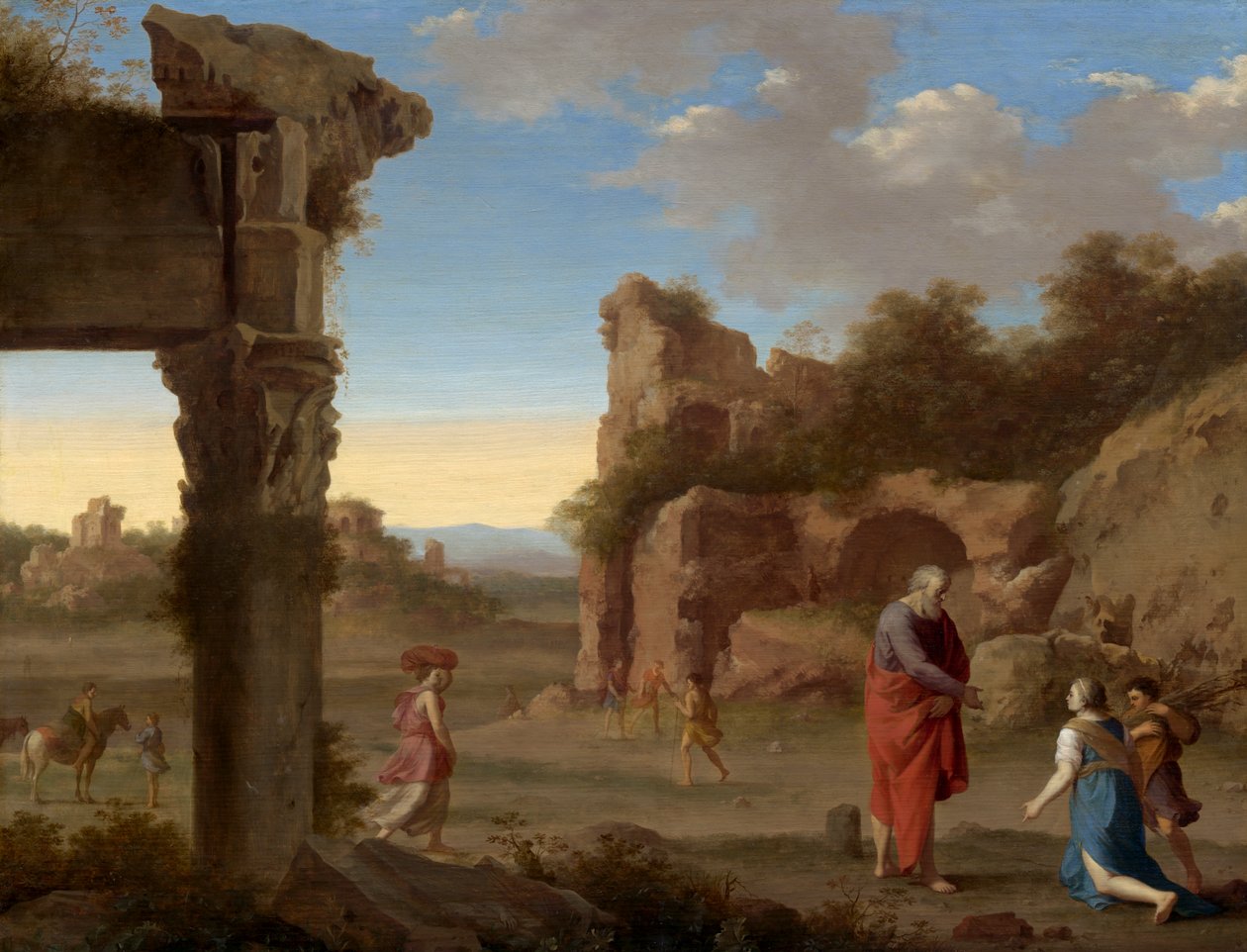 預言者エリヤとザレファトの未亡人、1630年頃 作： Cornelis van PoelenburghまたはPoelenburch