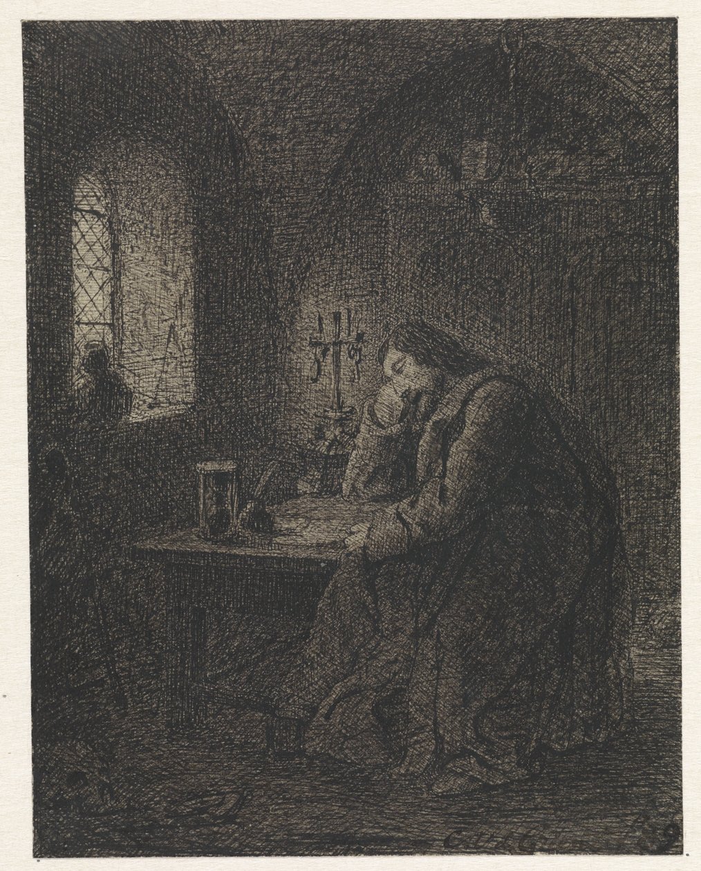自習室の学者 作： Cornelis van der Griendt