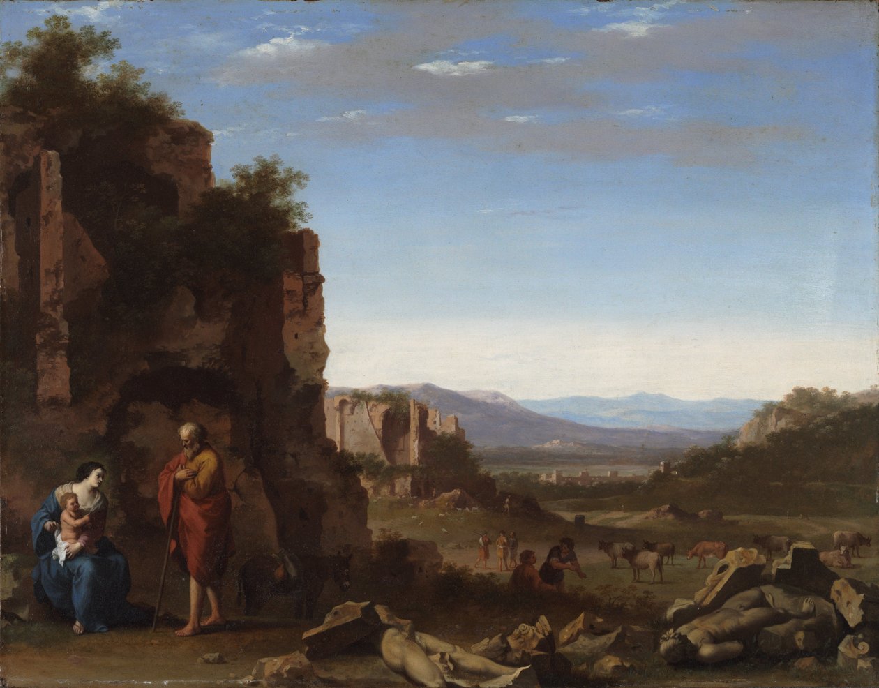 エジプトへの飛行の残り 作： Cornelis van PoelenburghまたはPoelenburch
